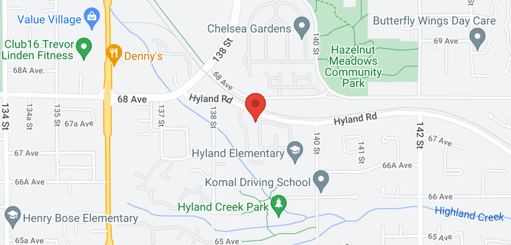 map of 113 13900 HYLAND ROAD